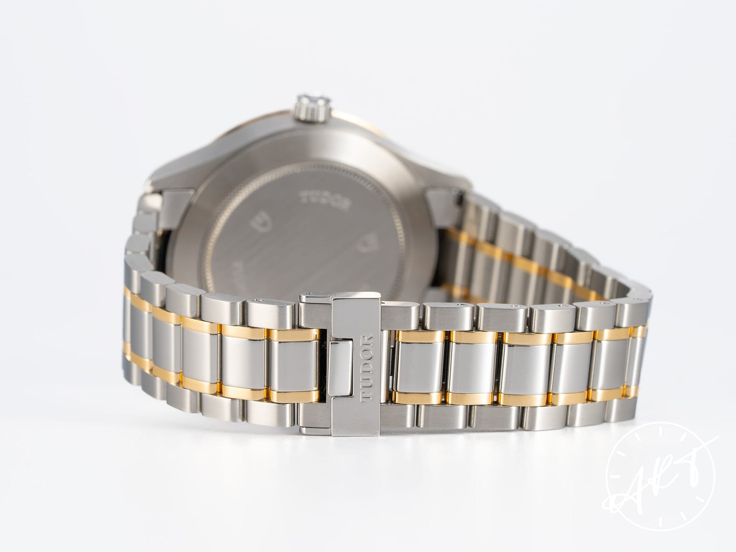 Tudor Style 41 Black Diamond Dial Two-Tone 18K Gold & SS Auto Watch 12703