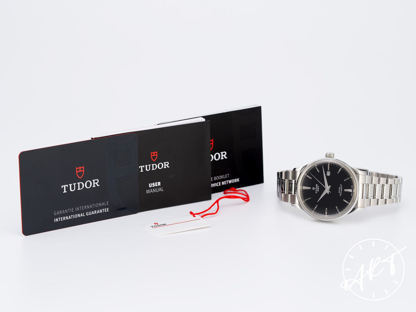 Tudor Style 41 Black Dial Stainless Steel Auto Watch 12700 w/ Paper & Manual