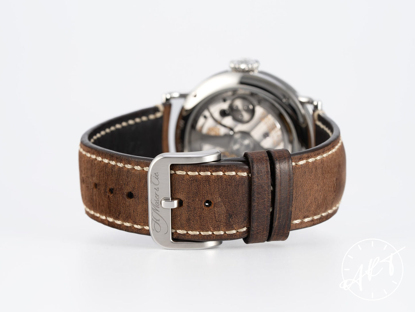 H. Moser & Cie. Heritage Centre Seconds Funky Blue SS Watch 8200-1201 BP
