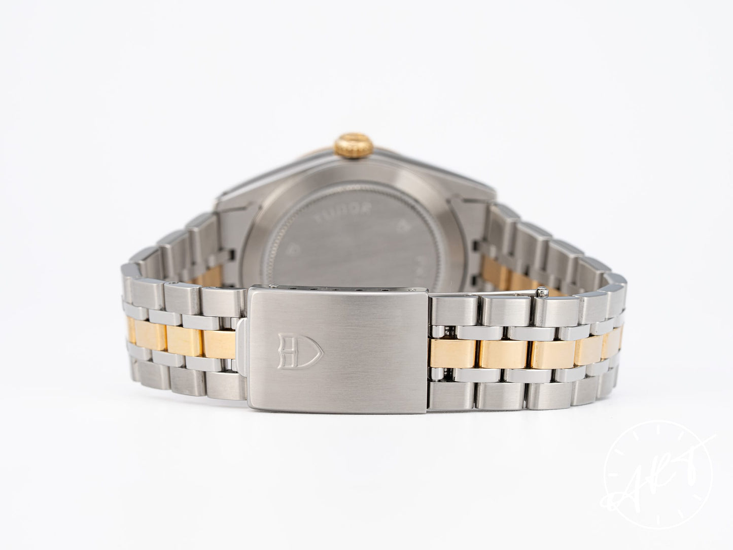 Tudor Prince Day-Date Silver Arabic Dial 18K Gold & SS SE Watch 76213
