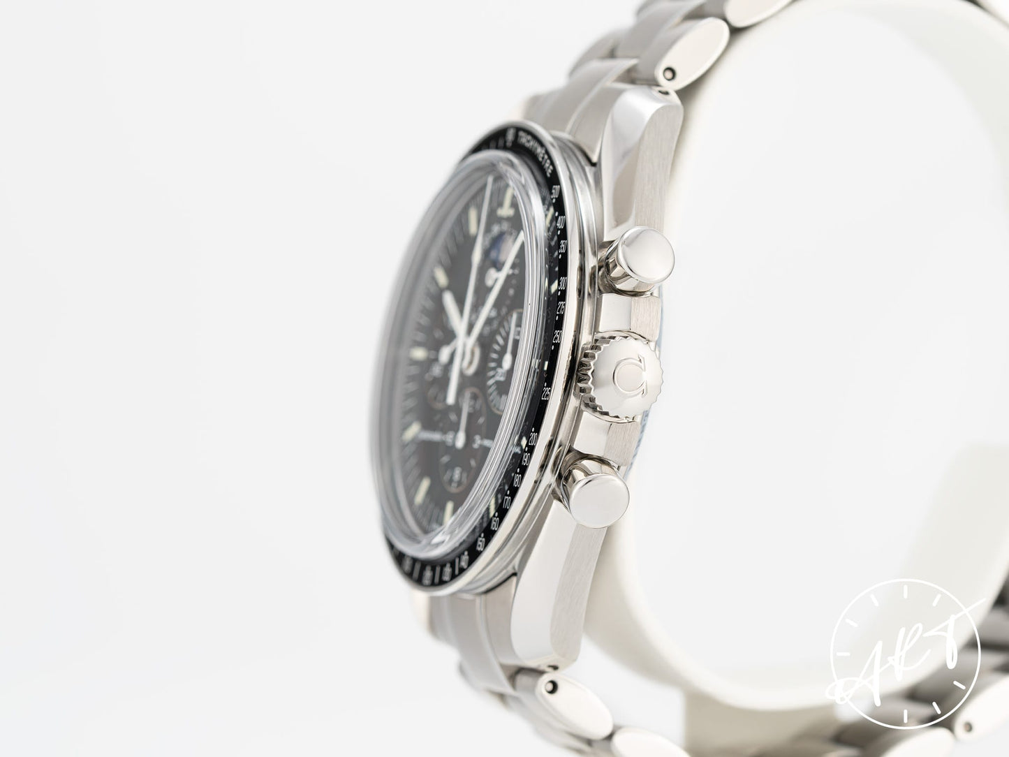 Omega Speedmaster Professional Moonphase Black Dial SS Watch 3576.50.00 BP