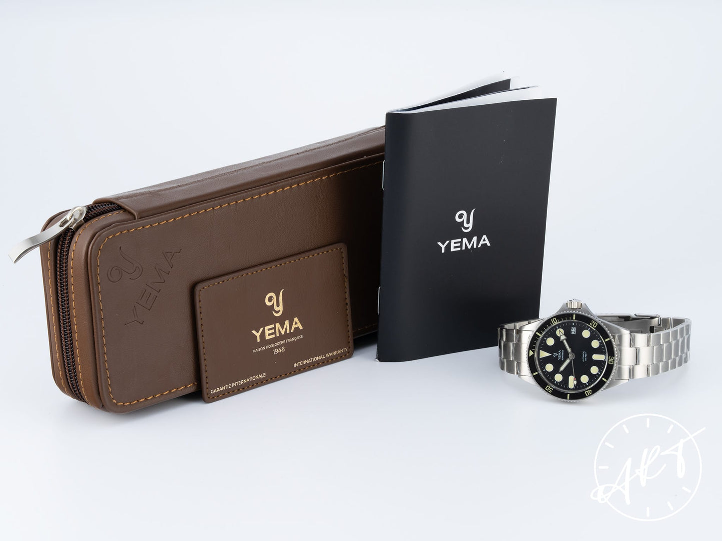 NEW Yema Superman II Black Maxi Dial Stainless Steel Auto Diver Watch w/ B&P