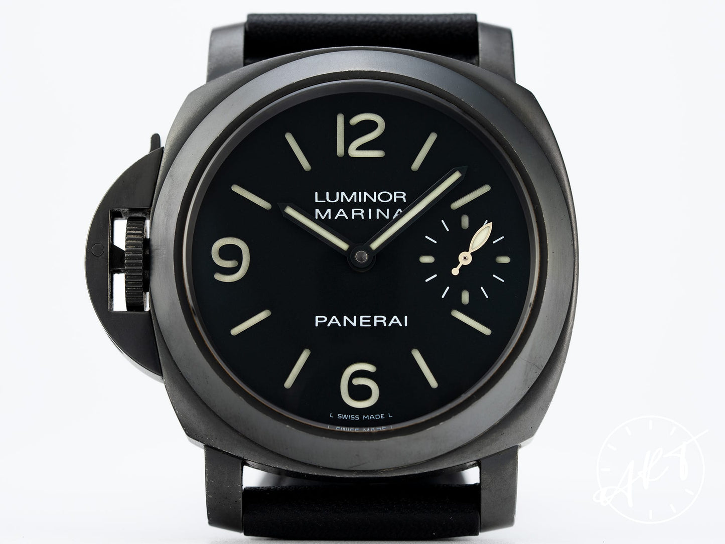 Panerai PAM 26 Luminor Marina Left Handed Black PVD SS SE Watch PAM00026 BP