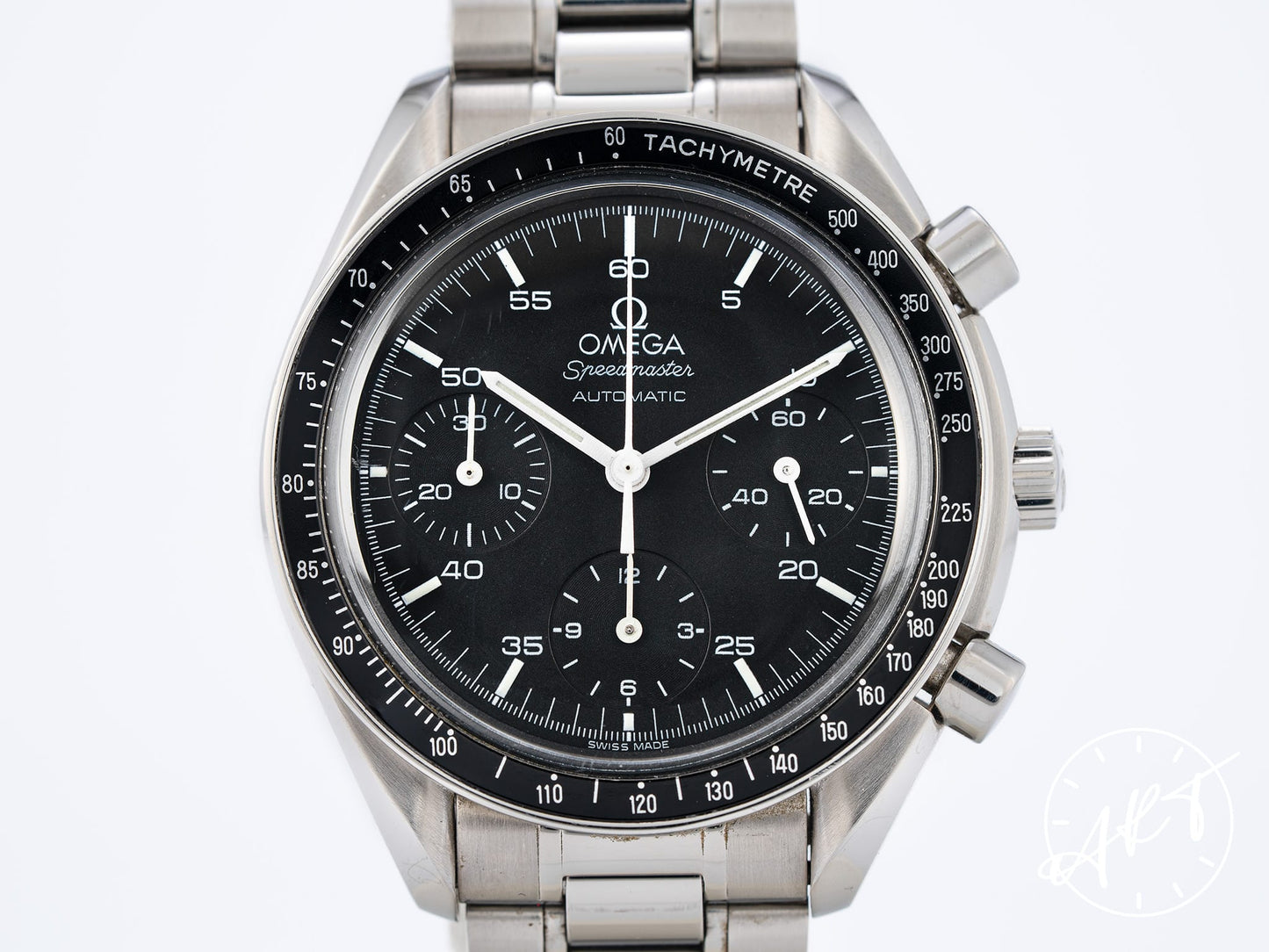 Omega Speedmaster Reduced Chronograph Black Dial SS Auto Watch 3510.50.00 w/ B&P