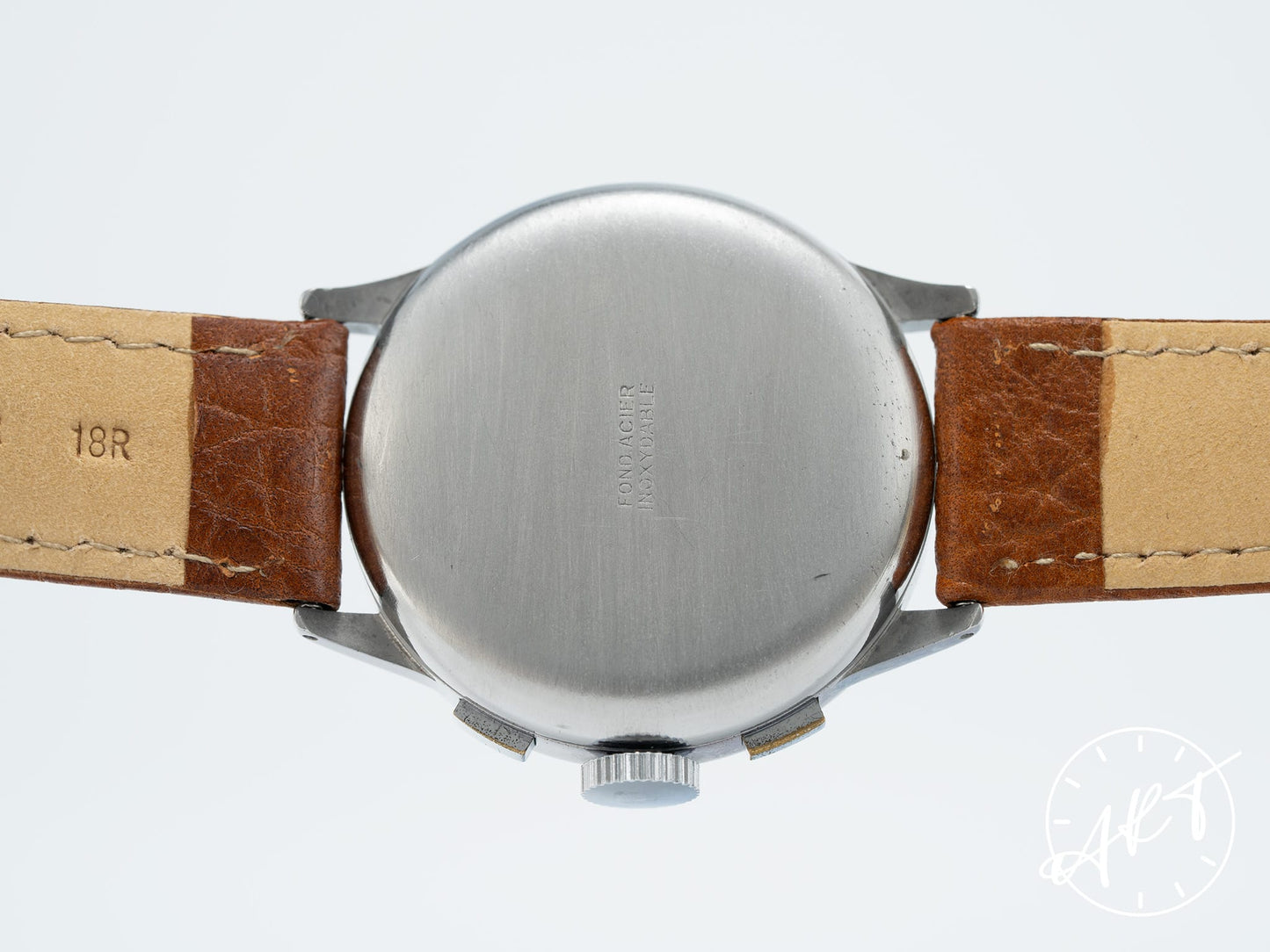 Vintage Chronographe Suisse Chronograph Salmon Dial Stainless Steel Manual Watch