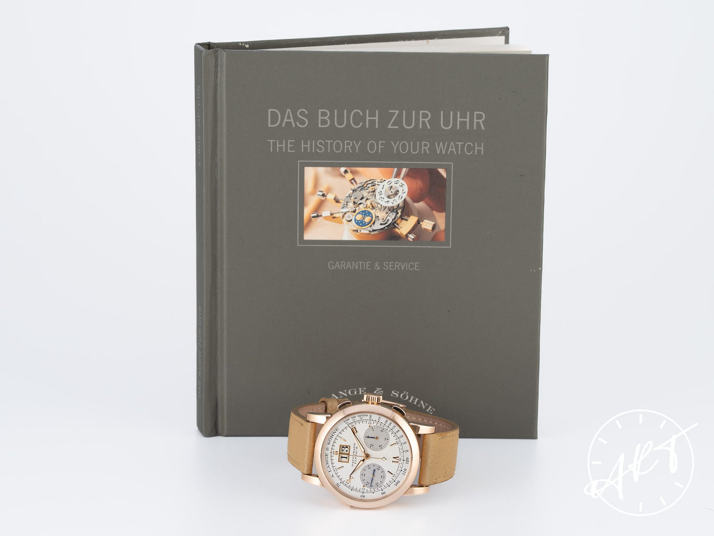 A. Lange & Söhne Saxonia Datograph Silver Dial RG Manual Watch 403.032 w/ B&P