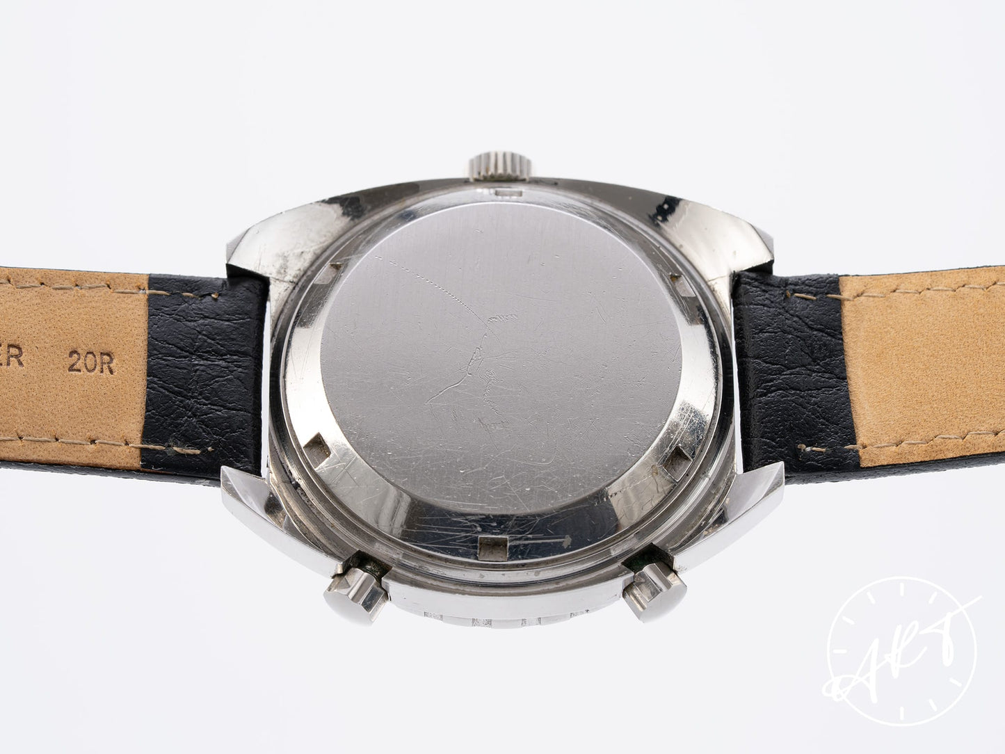 Vintage Heuer Autavia Viceroy Chronograph Reverse Panda Dial SS Auto Watch 1163V