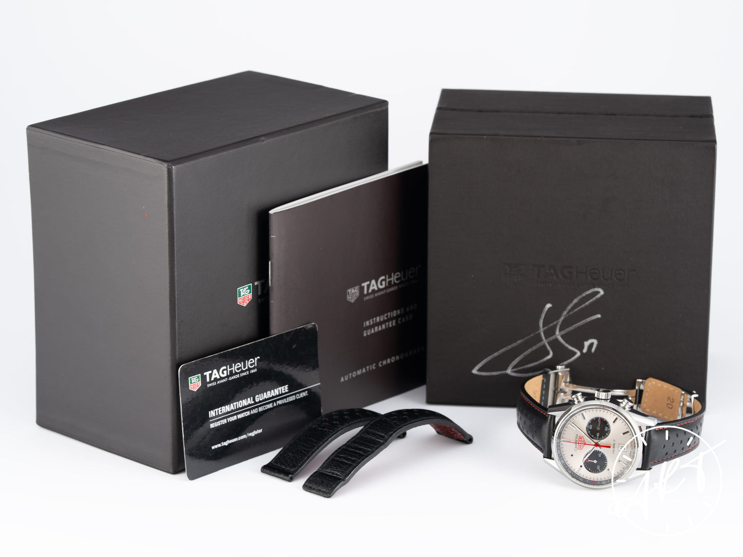 TAG Heuer Carrera Chrono Panda Dial SS Jack Heuer 80th Anniv Ltd Watch CV2119 BP