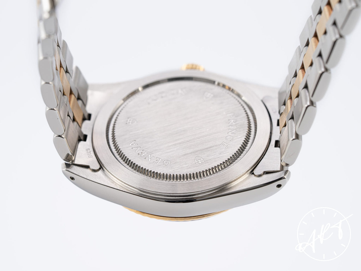 Tudor Prince Day-Date White Diamond Dial 18K Gold & SS Auto Watch 76213