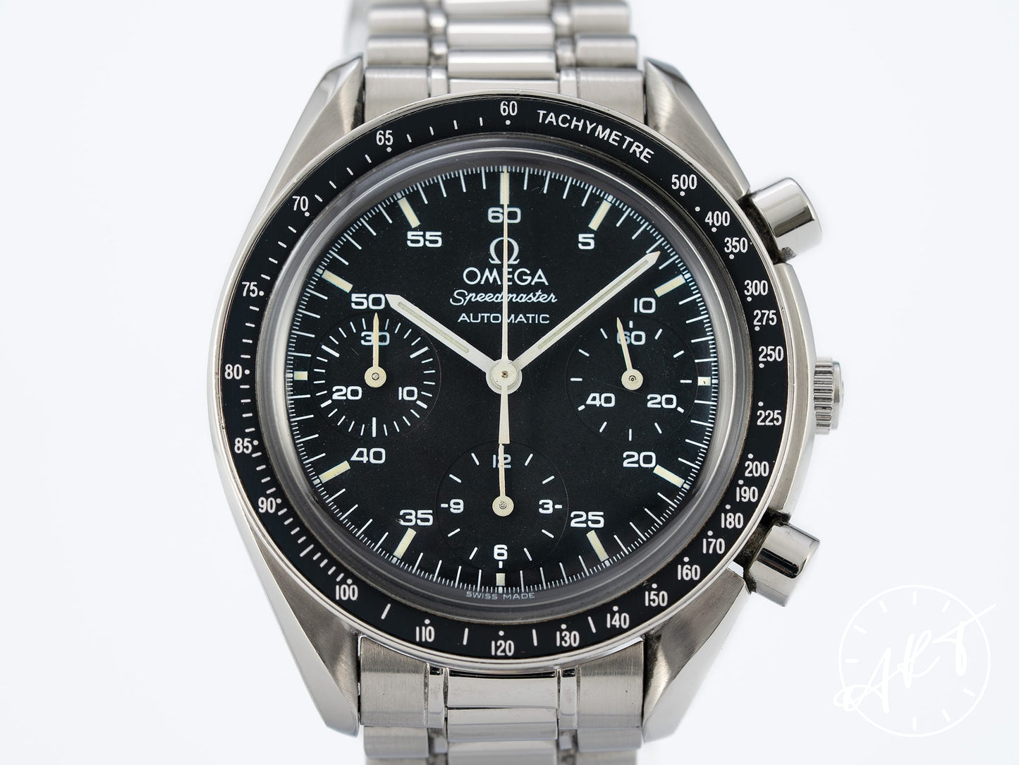 Omega Speedmaster Reduced Chronograph Black Dial SS Auto Watch 3510.50.00 w/ B&P