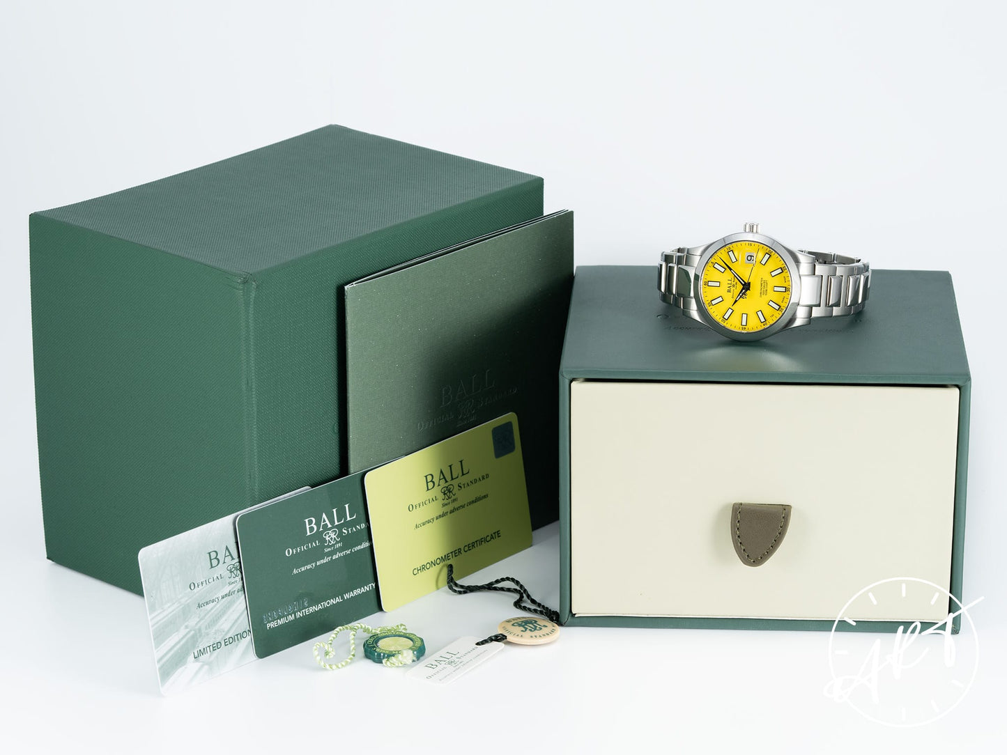 Ball Engineer III Marvelight Chronometer Yellow Dial SS 100 Pcs Ltd Watch BP