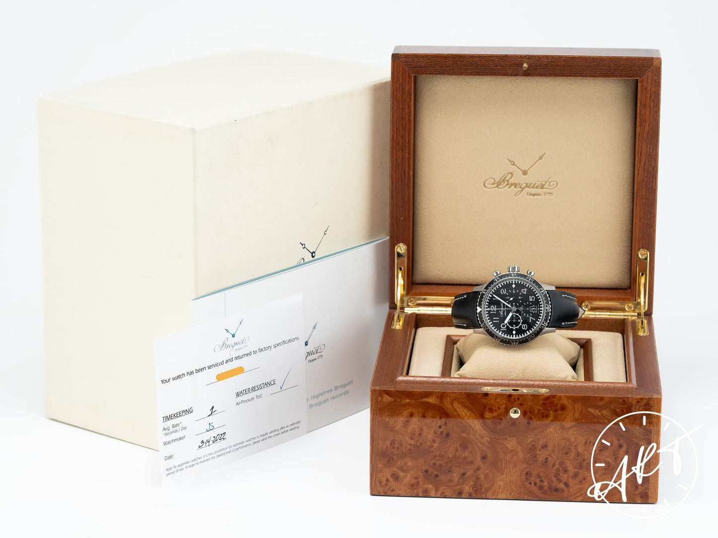 Breguet Type XXI Flyback Chrono Black Dial Titanium Pilot Watch 3810TI w/ Box