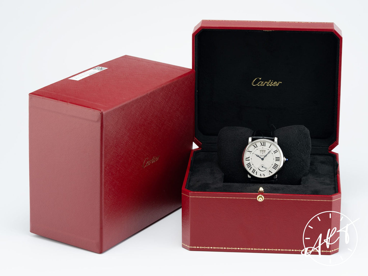 Cartier Rotonde de Cartier Calendar Silver Dial SS Manual Watch W1556369 w/ Box