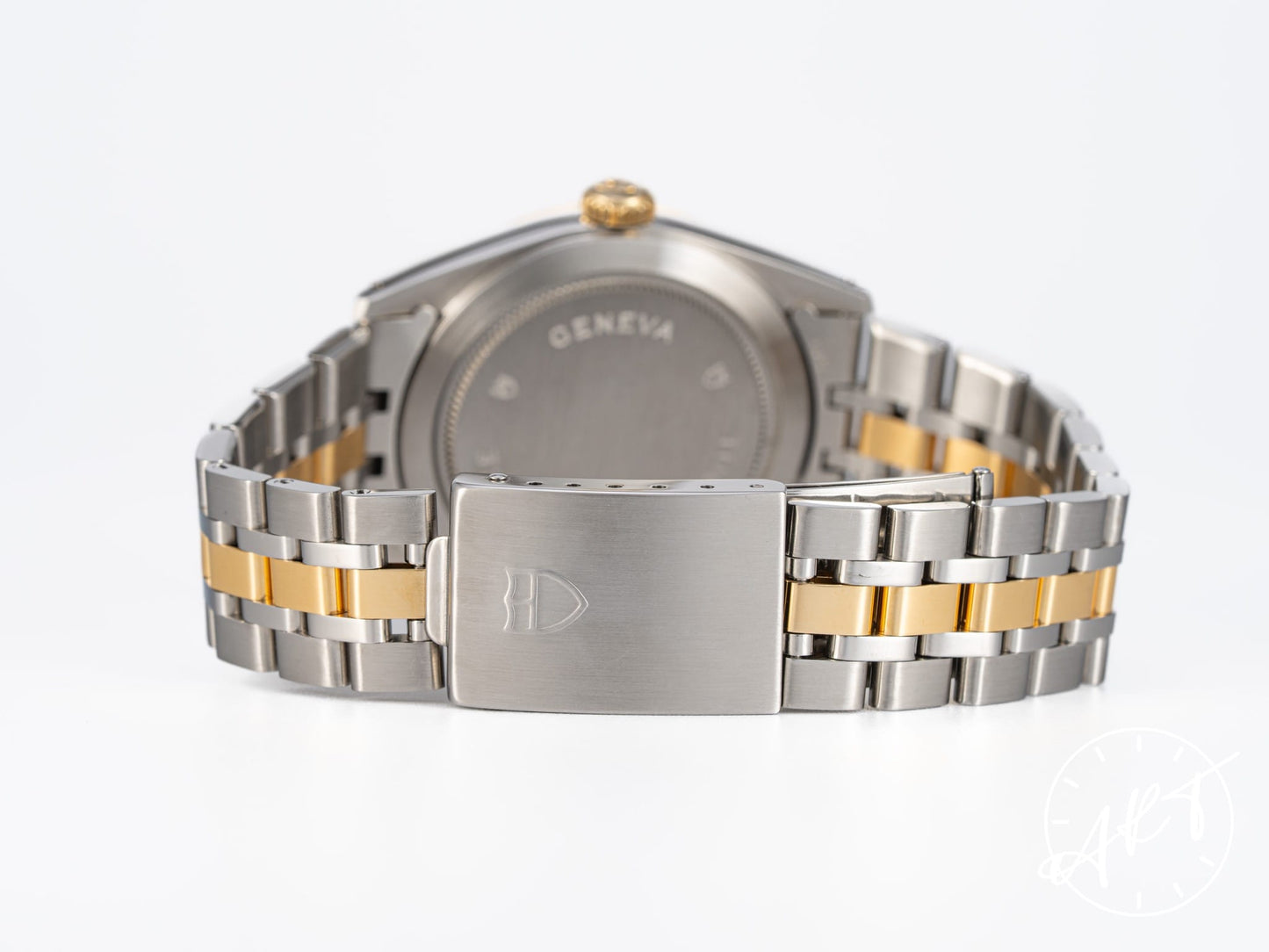 Tudor Prince Day-Date Silver Linen Dial 18K Gold & SS Watch 76213