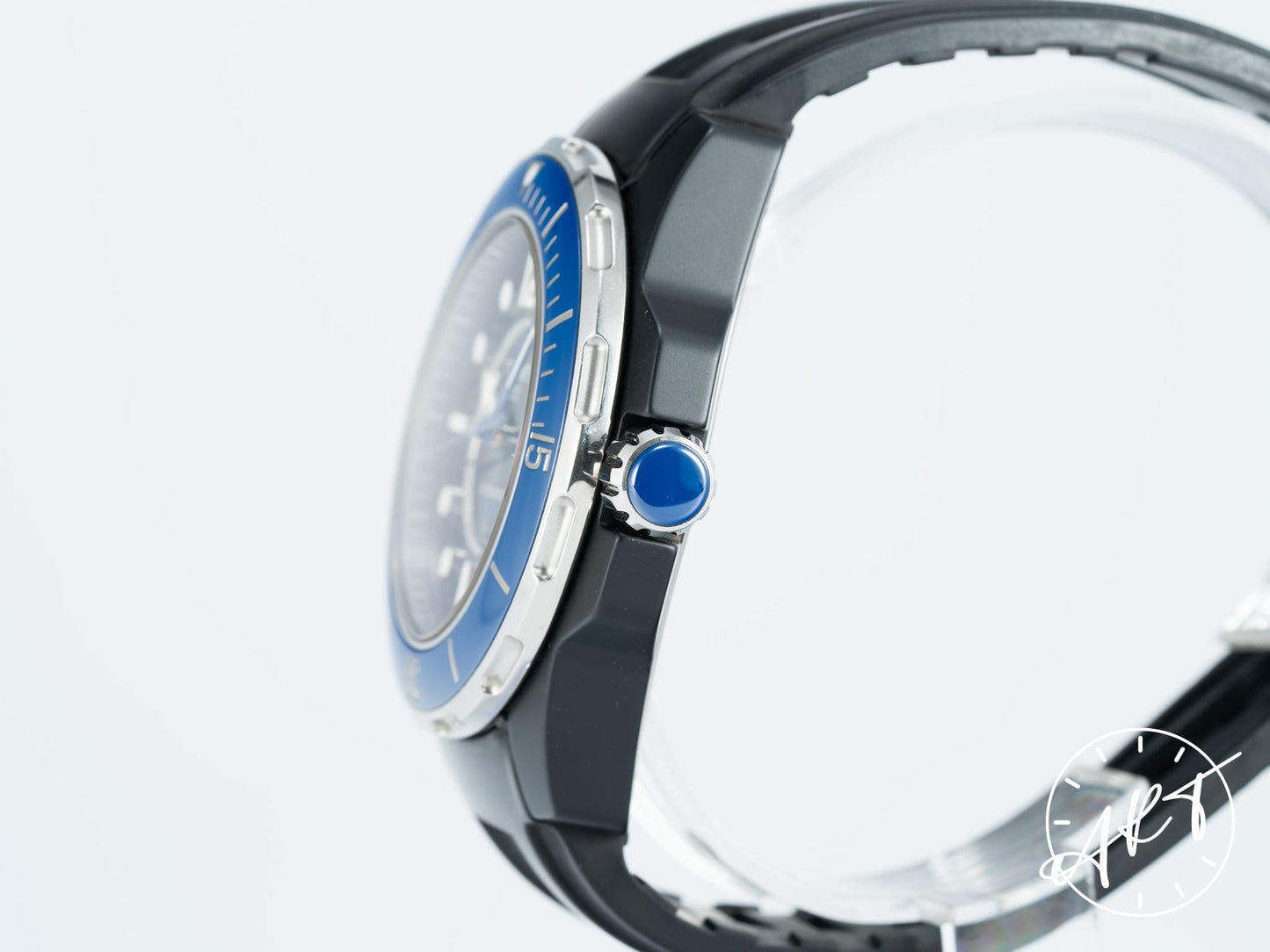 Chanel J12 Marine Blue Bezel Black Ceramic Automatic Diver Watch H2559 w/ Box