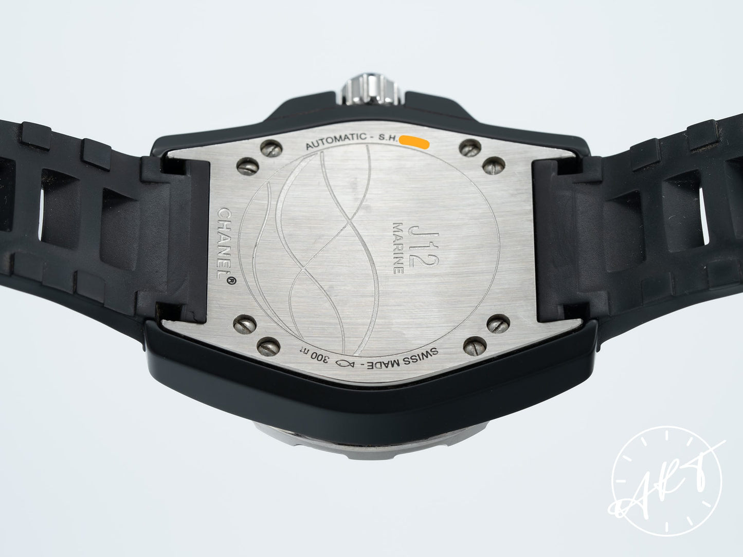 Chanel J12 Marine Blue Bezel Black Ceramic Automatic Diver Watch H2559 w/ Box