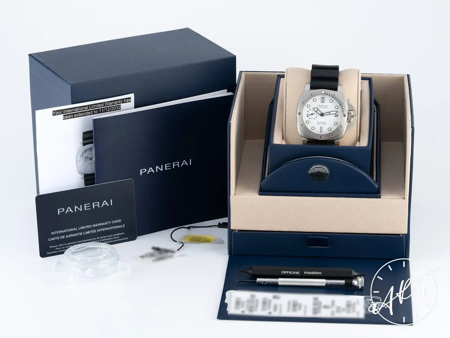 Panerai Luminor Submersible 42 3-Days White Dial SS Auto Diver Watch PAM02223 BP