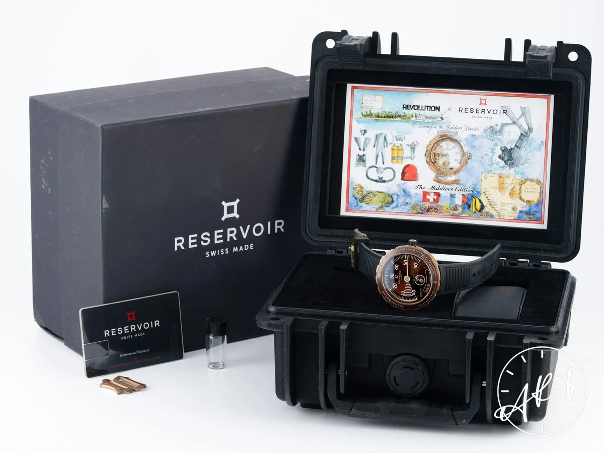Reservoir Hydrosphere Bronze x Revolution Jump Hour Bronze Ltd Ed Auto Watch w/ B&P