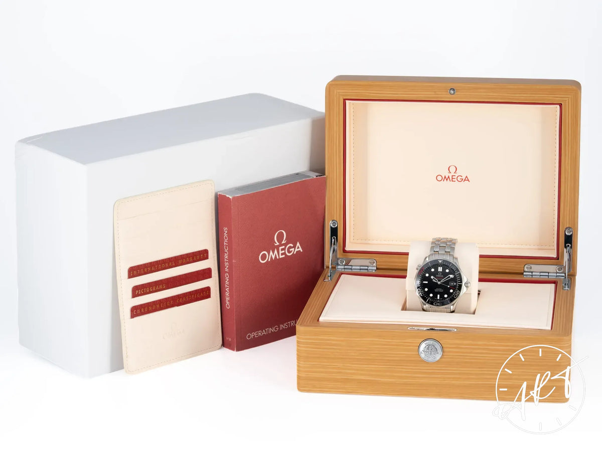 Omega Seamaster 300M Black Dial SS James Bond 50th Anniversary Diver Watch BP