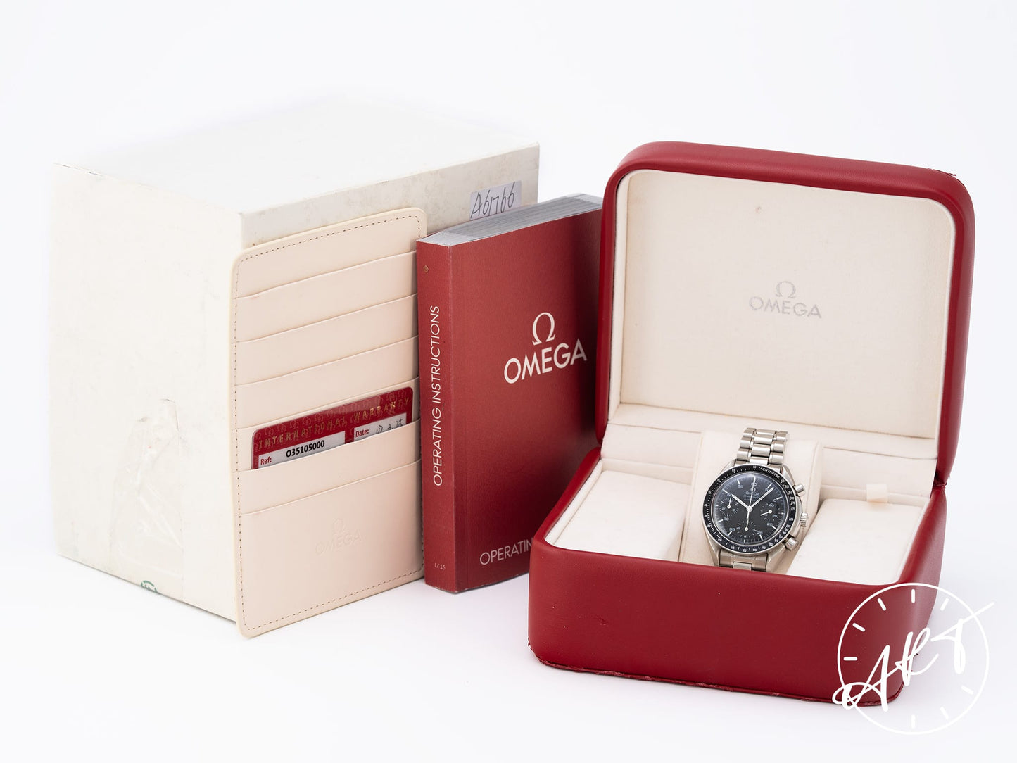 Omega Speedmaster Reduced Chronograph Black Dial SS Auto Watch 3510.50.00 w/ B&P
