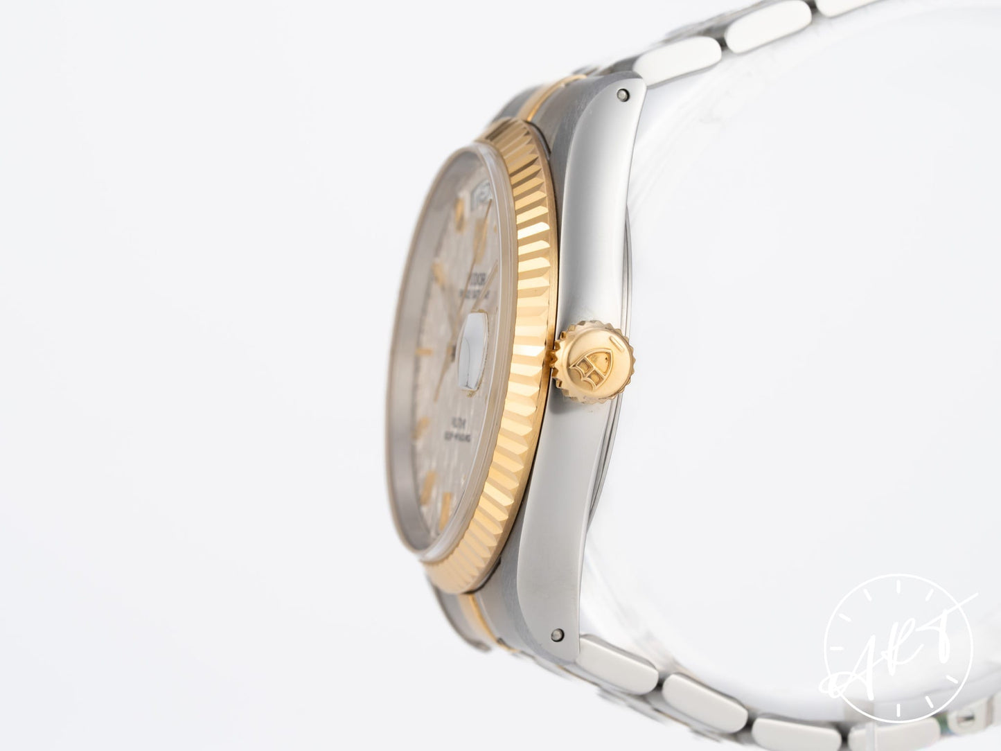 Tudor Prince Day-Date Silver Linen Dial 18K Gold & SS Watch 76213