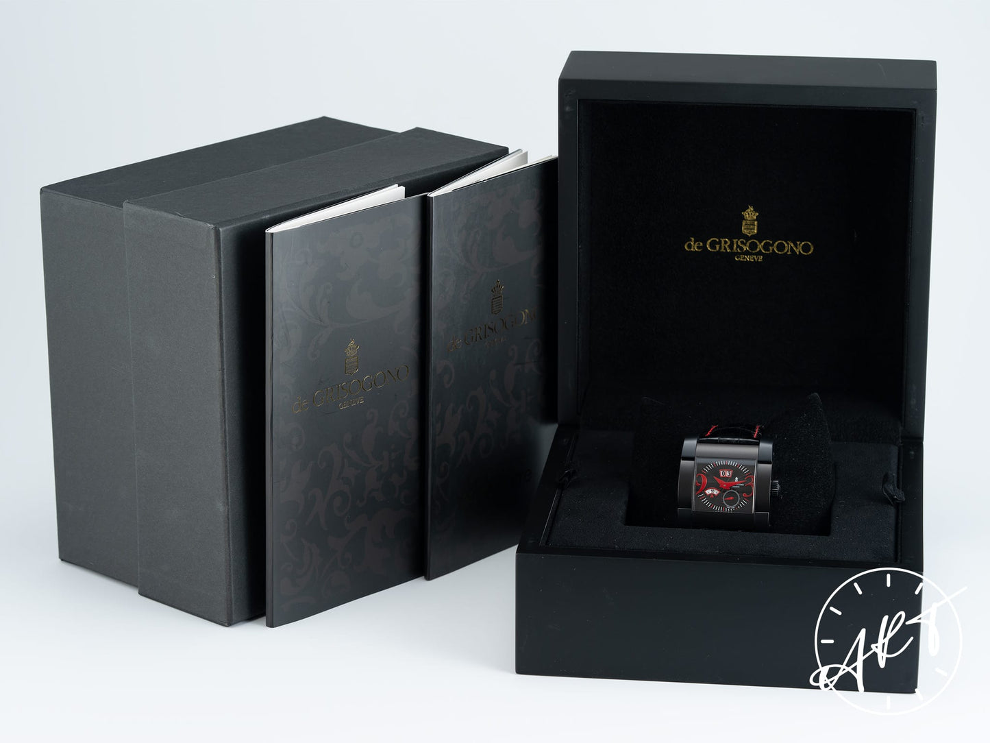 NEW de Grisogono Instrumento Novantatre N10 Annual Calendar Black Dial Watch B&P