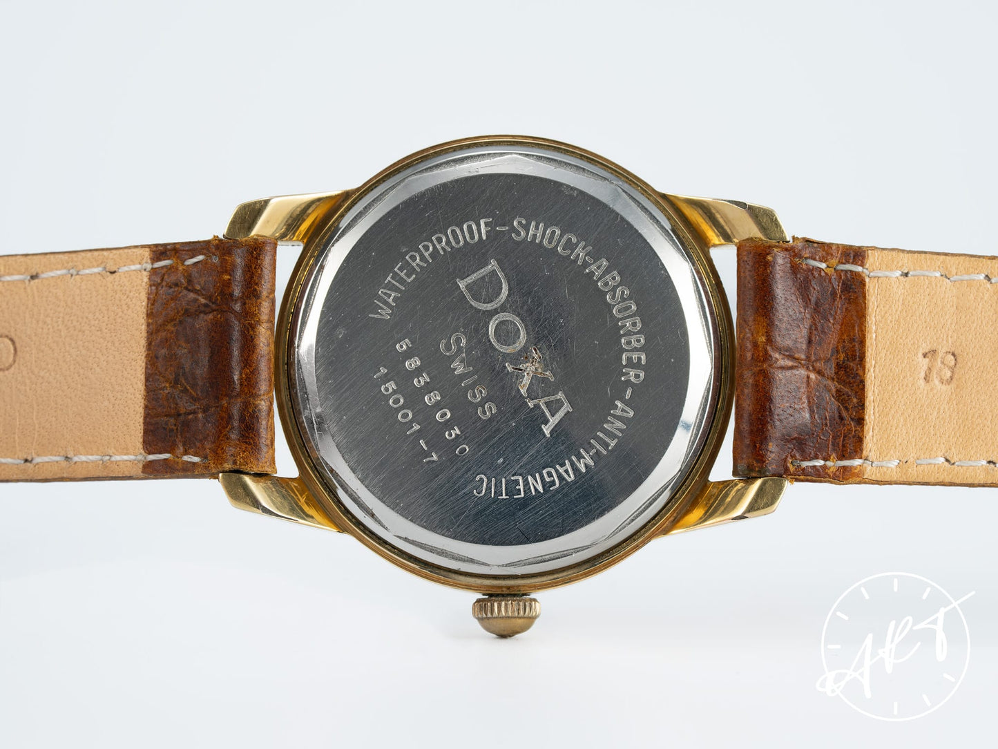 Vintage 1950s DOXA Deadbeat Seconds Silver Dial Gold Plated SS Watch 15001