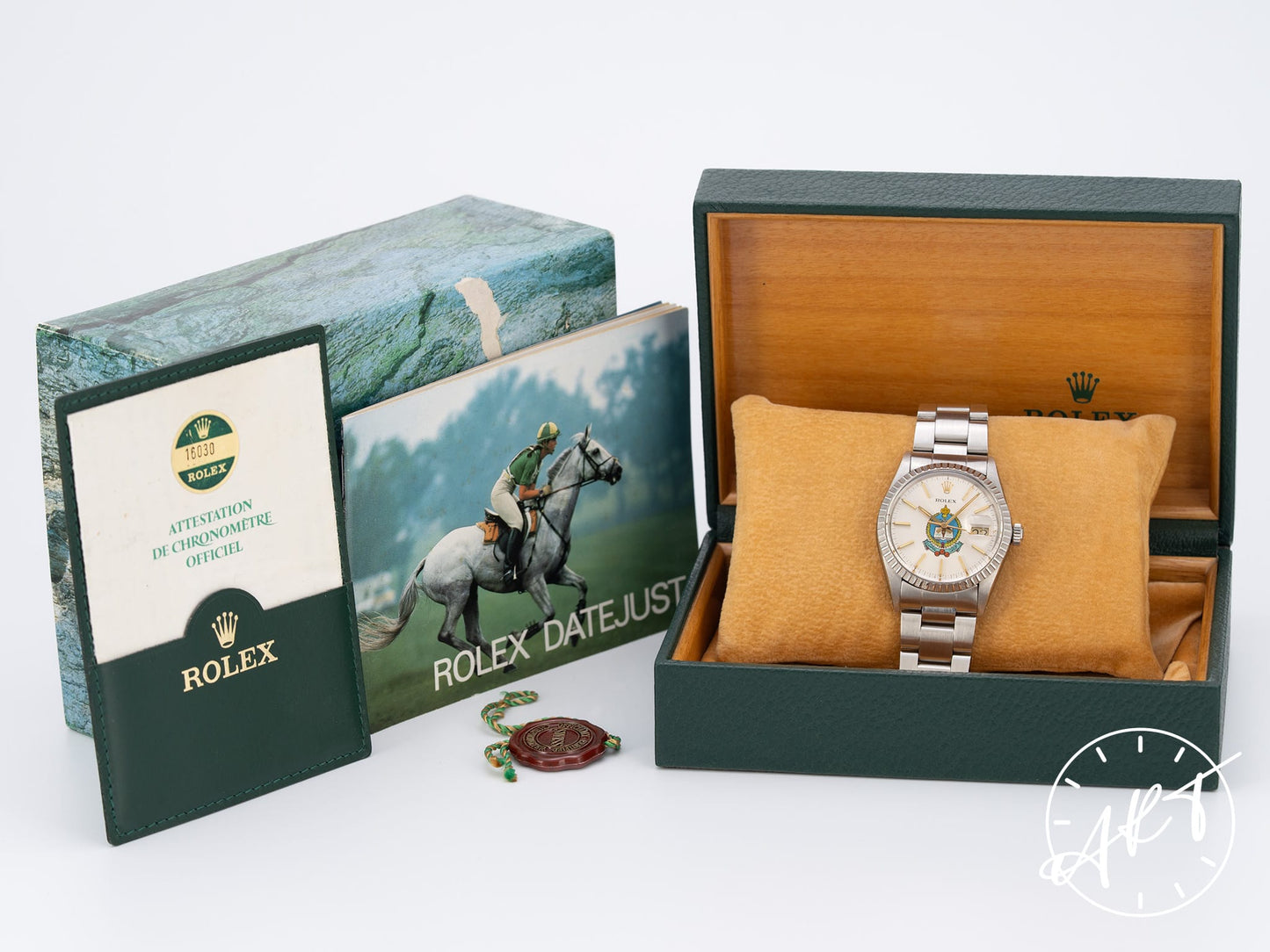 Vintage 1985 Rolex Datejust King Khalid Military Academy Dial Watch 16030 BP