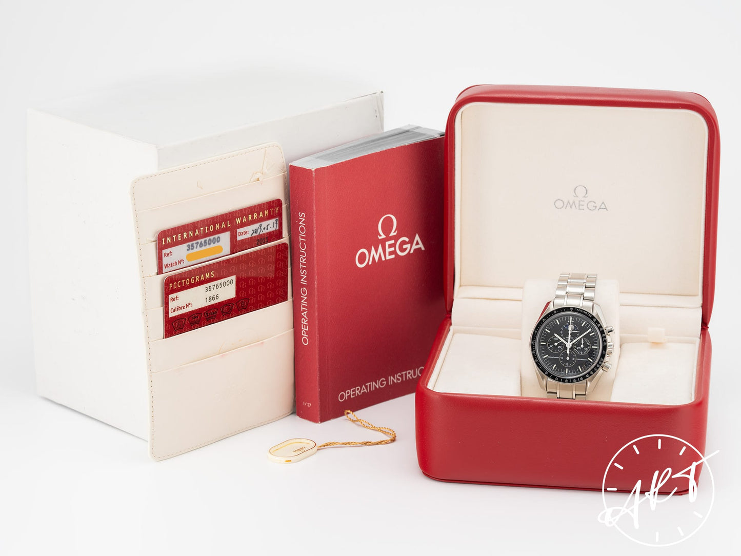 Omega Speedmaster Professional Moonphase Black Dial SS Watch 3576.50.00 BP