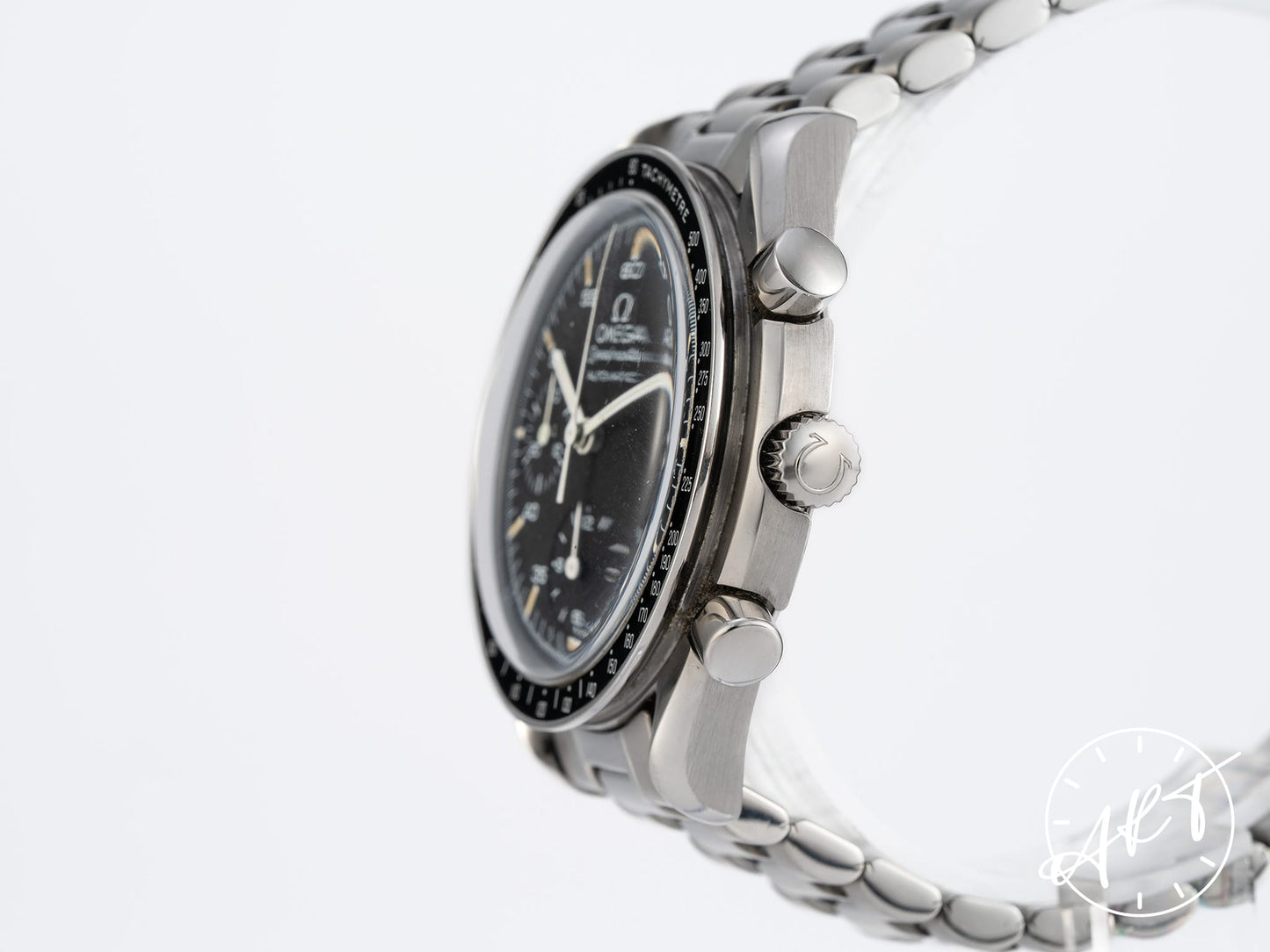 Omega Speedmaster Reduced Chrono Black Dial Gorgeous Patina SS Watch 3510.50.00 BP
