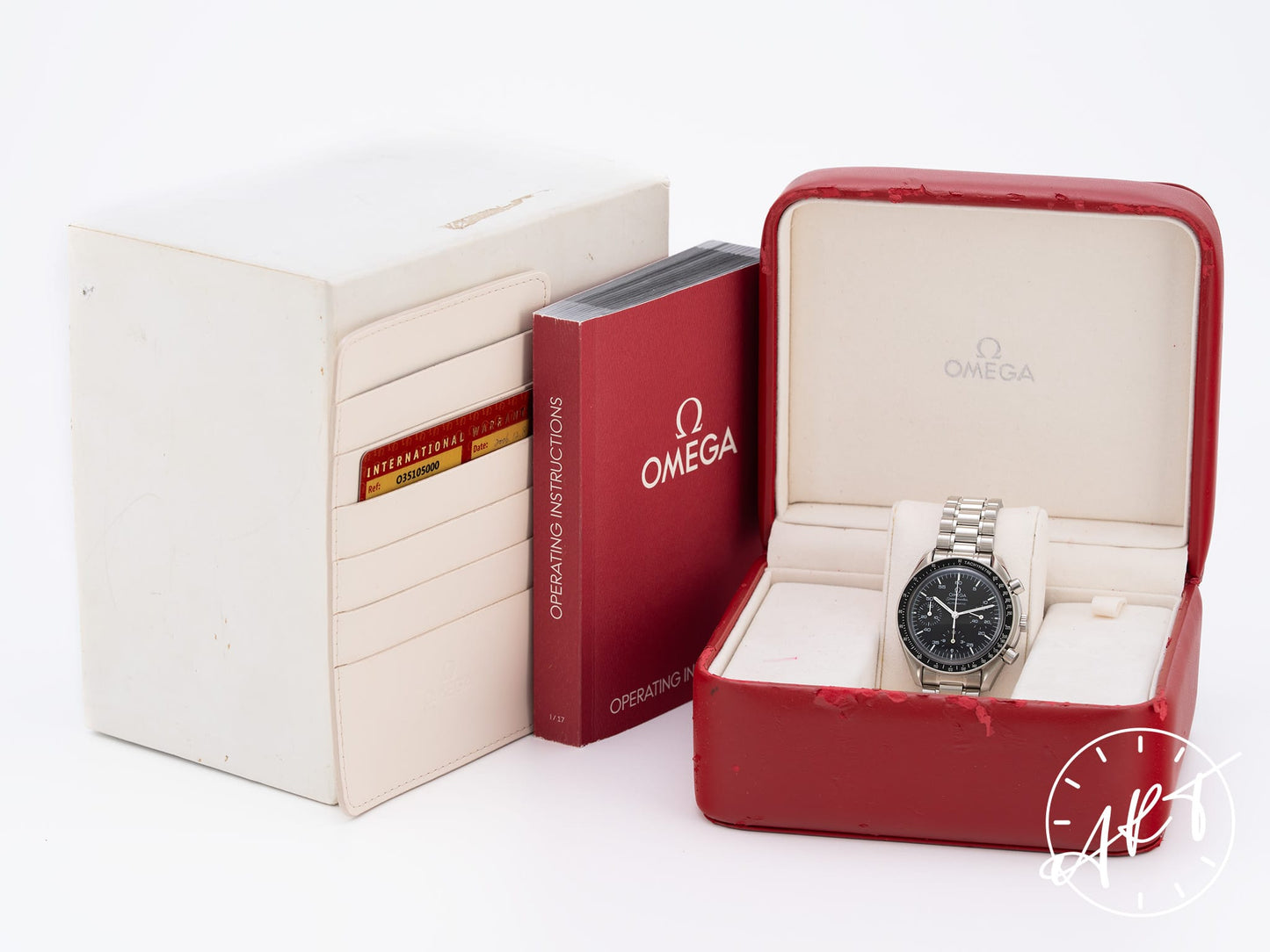 Omega Speedmaster Reduced Chronograph Black Dial SS Auto Watch 3510.50.00 w/ B&P