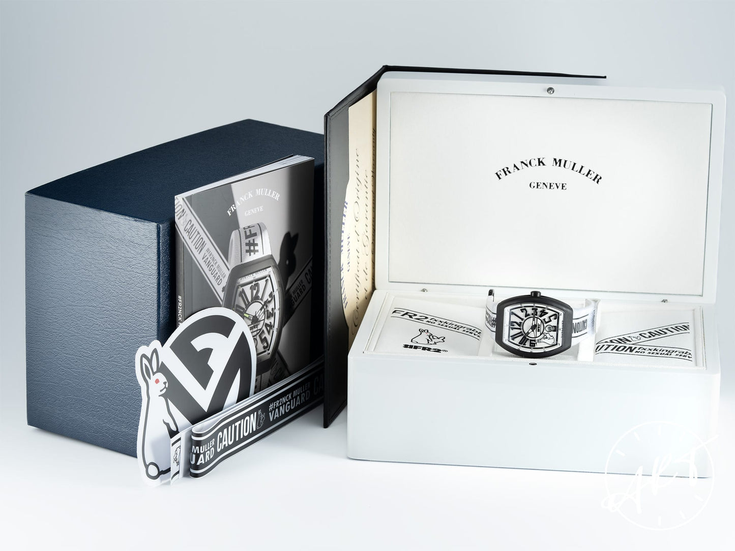 NEW Franck Muller Vanguard White Dial “#FR2” Black Carbon Fiber 800 Pcs Ltd Watch BP