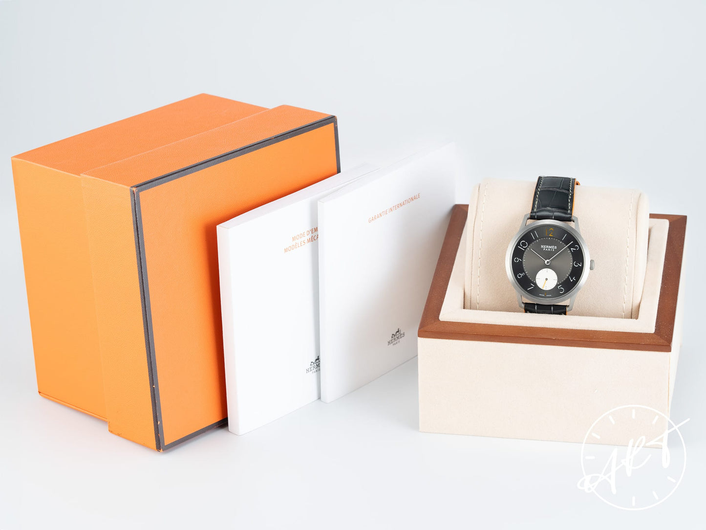 Hermès Slim Sport D'Hermès Black & Gray Dial Titanium Auto Watch W047665WW00 BP