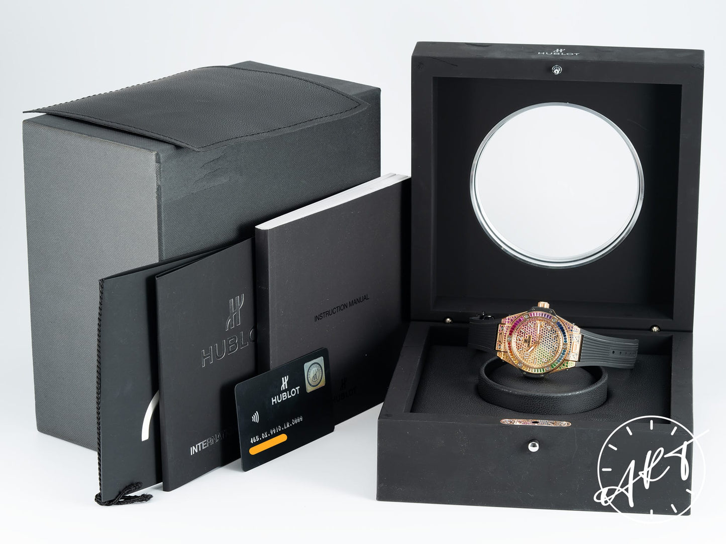 Hublot Big Bang One Click Multicolor Stone Dial King Gold Auto Rainbow Watch BP