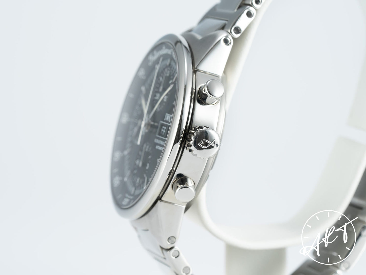 IWC GST Chronograph Day-Date Black Dial Stainless Steel Auto Watch IW3707038