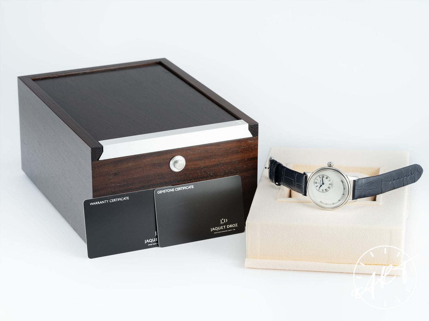 Jaquet Droz Petite Heure Minute MOP Dial SS Auto Watch J021010208 w/ B&P