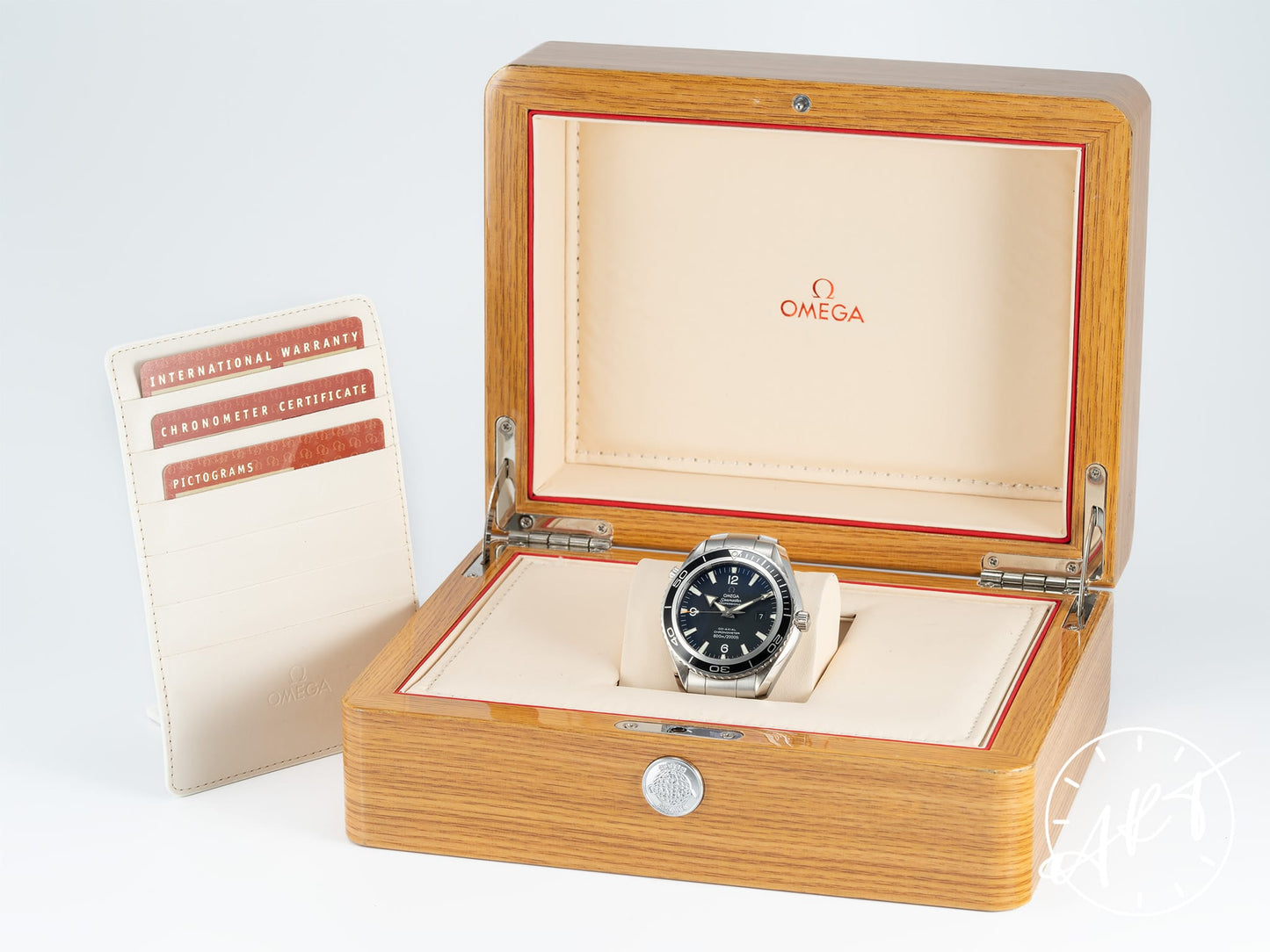 Omega Seamaster Planet Ocean 600M Black Dial SS Auto Diver Watch 2200.50.00 BP