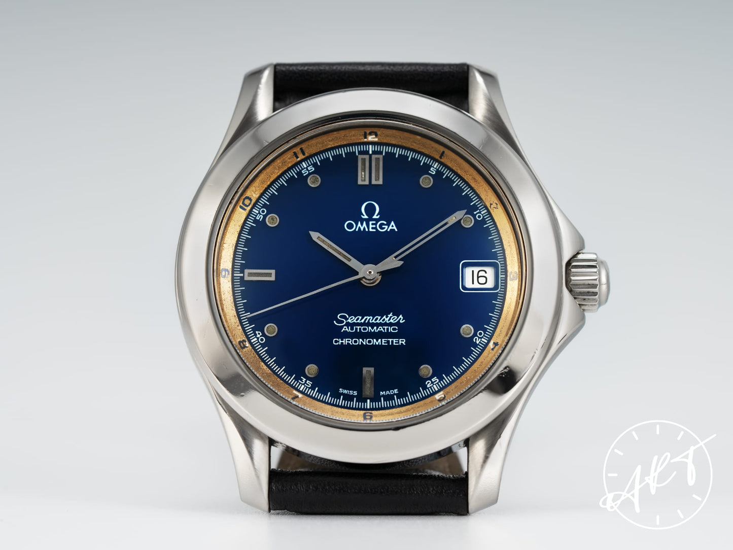 Vintage Omega Seamaster 120 Blue Dial Stainless Steel Automatic Watch 168.1501