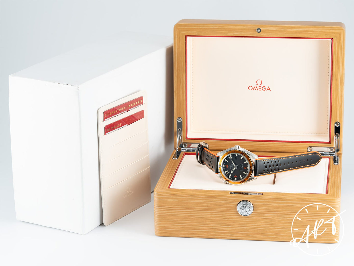 Omega Seamaster Planet Ocean 600M Orange Bezel Black Dial SS Diver Watch 2908.50.38 BP