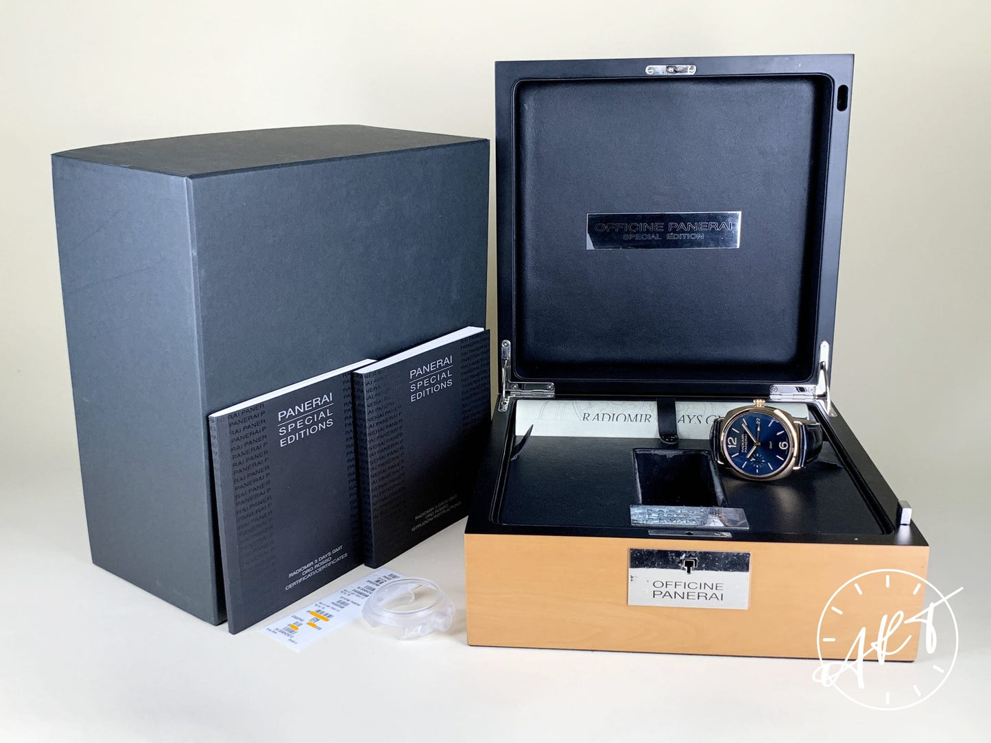 Panerai PAM 598 Radiomir 3 Days GMT Blue Dial 18K RG 200 Pcs Ltd Watch PAM00598 BP