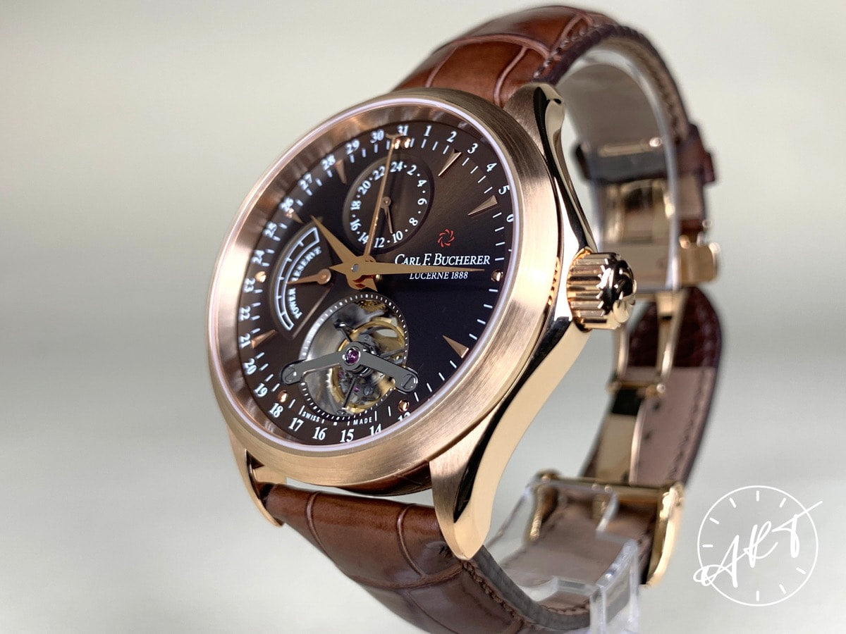 NEW Carl F. Bucherer Manero Tourbillon Brown Dial 18K RG Manual Ltd Watch w/ B&P