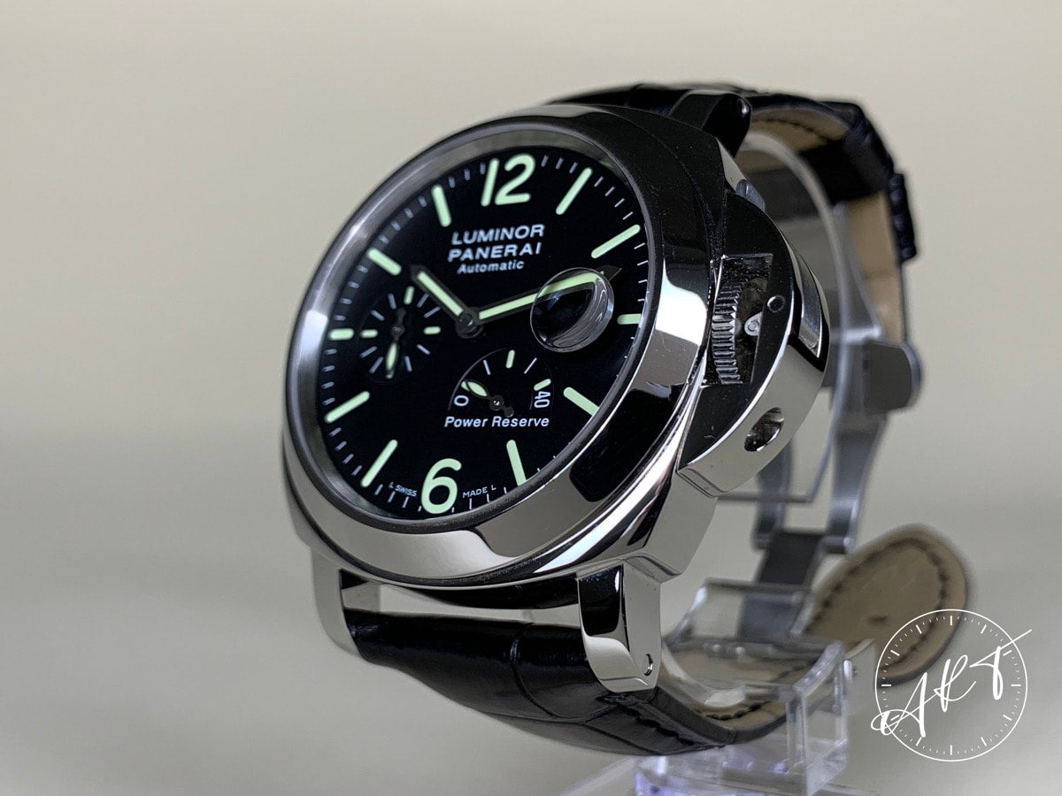 Panerai PAM 90 Luminor Power Reserve Black Dial Watch PAM00090 BP + Receipt