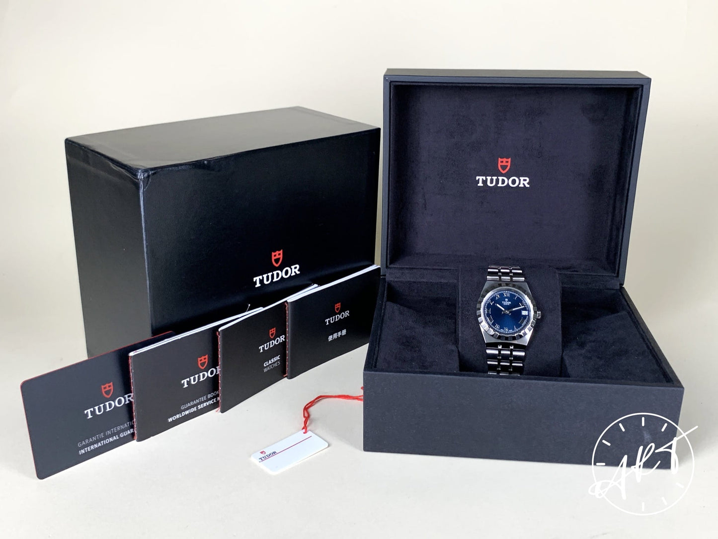 Tudor Royal Date 34 Blue Dial Stainless Steel Automatic Watch 28400 in FULL SET