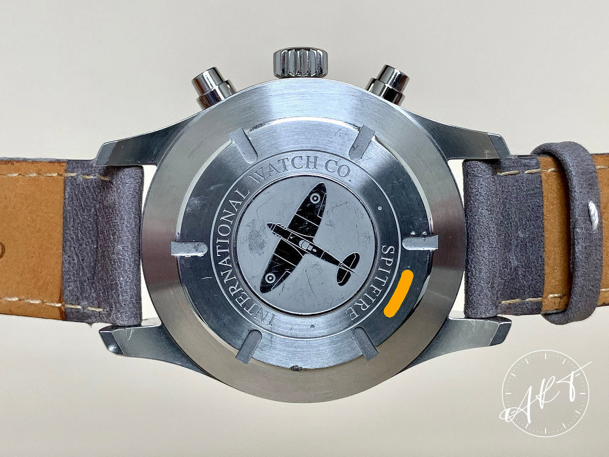 IWC Pilot's Spitfire Chronograph Slate Gray Dial SS Auto Watch IW387802 w/ B&P