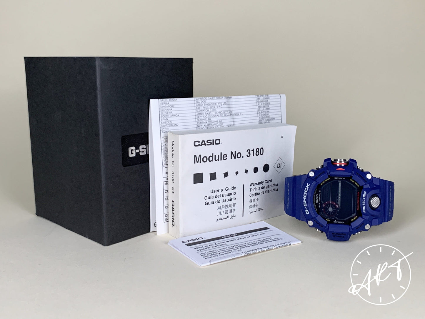 G-Shock Rangeman EARLY SERIES Black Dial Blue Quartz Watch GW-9400NV in FULL SET