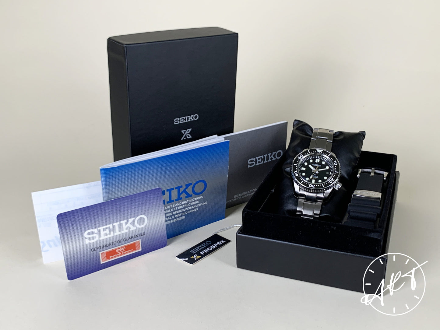 Seiko Prospex Marinemaster 300M Black Dial SS Auto Diver Watch SLA021J1 w/ B&P