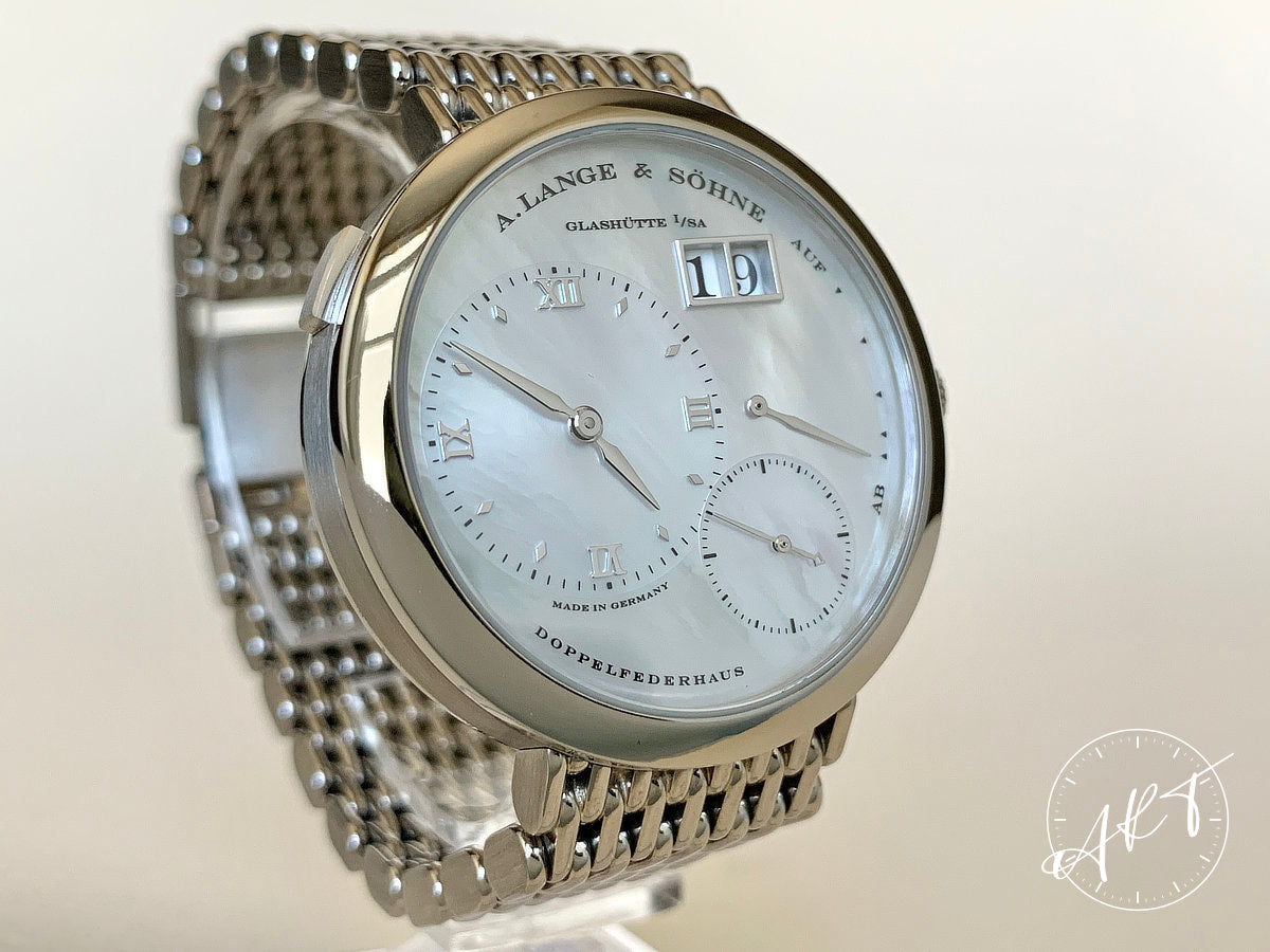 A. Lange & Söhne Lange 1 MOP Mother of Pearl Dial 18K WG Manual Watch 160.029 BP