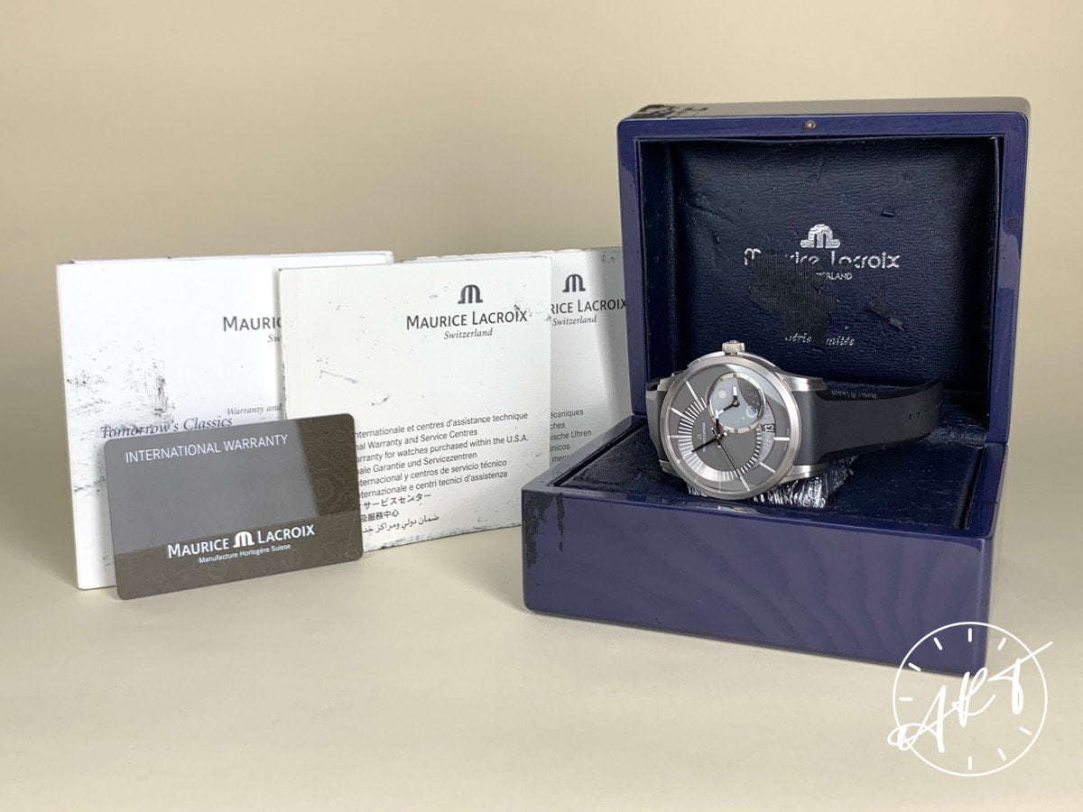 Maurice Lacroix Pontos Decentrique GMT Gray Dial Titanium Ltd Watch PT6108 BP