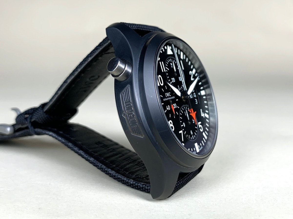 IWC Pilot's Double Chrono Black Dial Ceramic Auto Top Gun Watch IW379901 w/ B&P