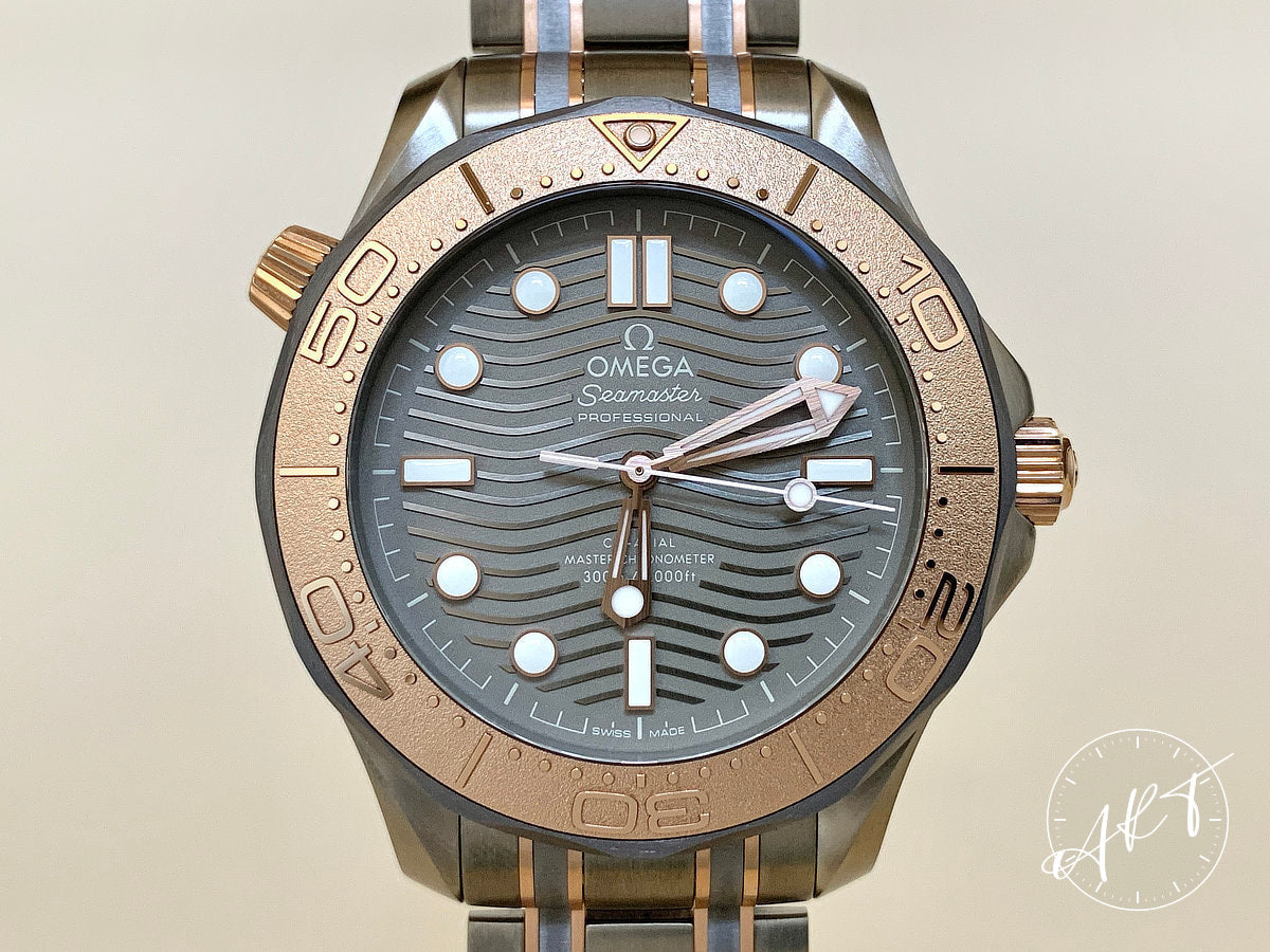 NEW Omega Seamaster Diver 300M Gray Dial “Tridor” Tantalum Auto Ltd Watch w/ B&P
